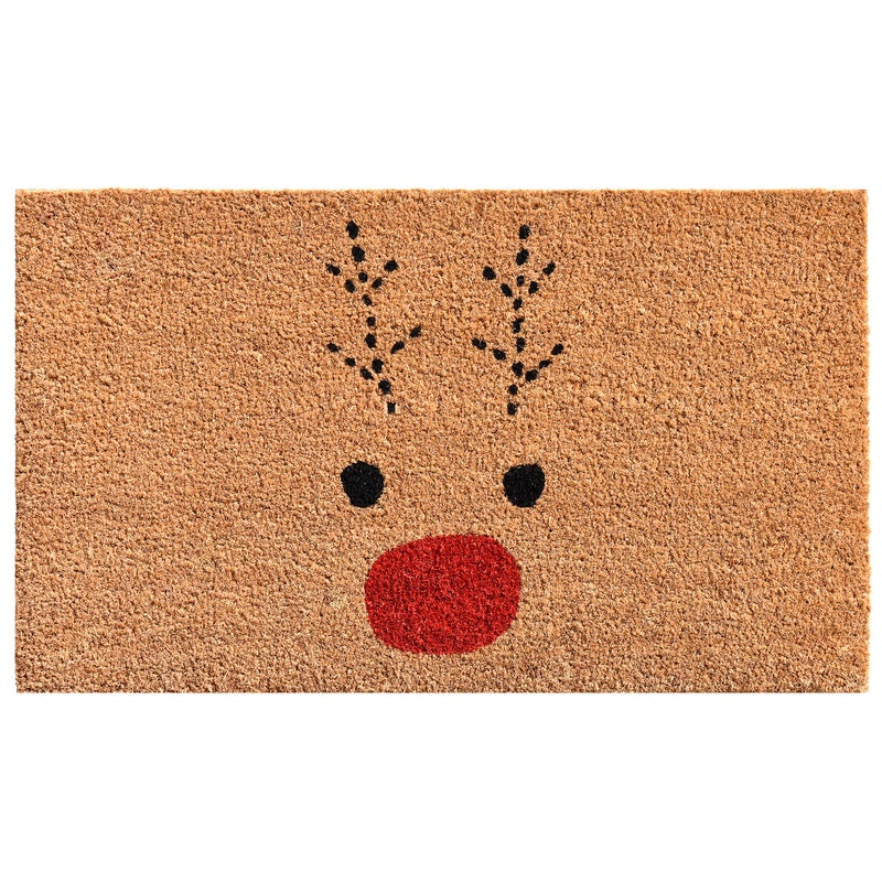 Calloway Mills 105012436 Rudolph Doormat, 24" x 36", Red/Black - Image 1